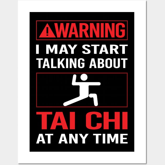 Red Warning Tai Chi Wall Art by Happy Life